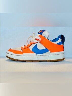 Nike Dunk Low Disrupt Supa Sneakers Multicolor White Orange Blue M8.5